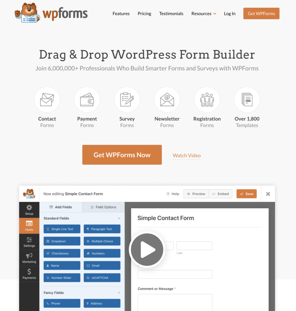 WP Forms_Best WordPress PayPal Plugins